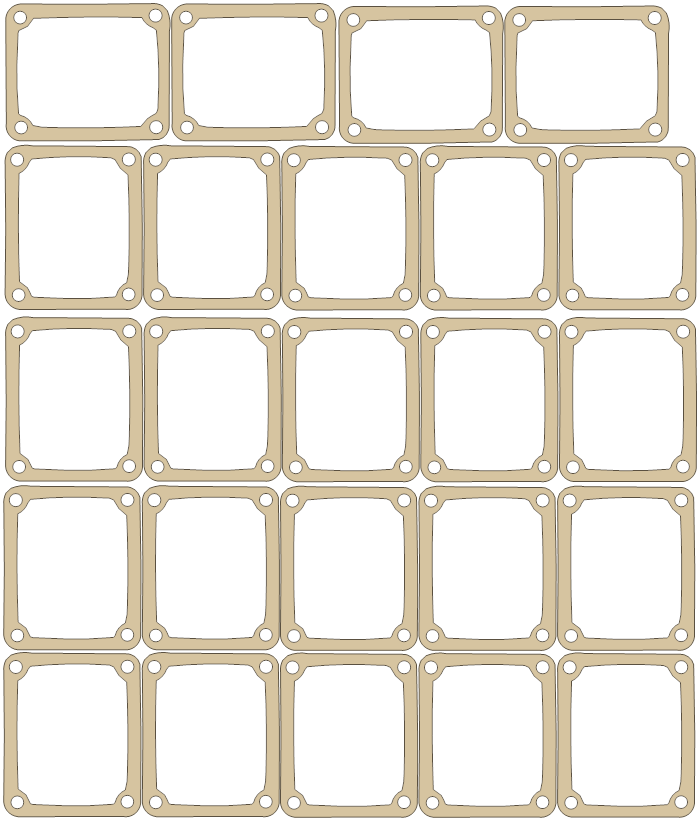 new Valve Sheet gasket outline, OEM 80L-13621-01, A material