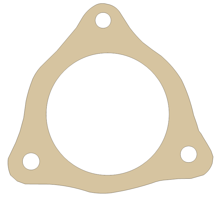new Exhaust gasket outline, OEM KX250, B material