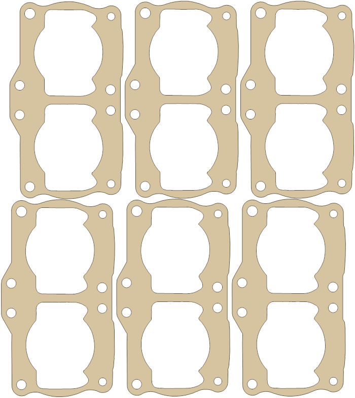new Ported Banshee Base Set gasket outline, OEM Custom Set, A material