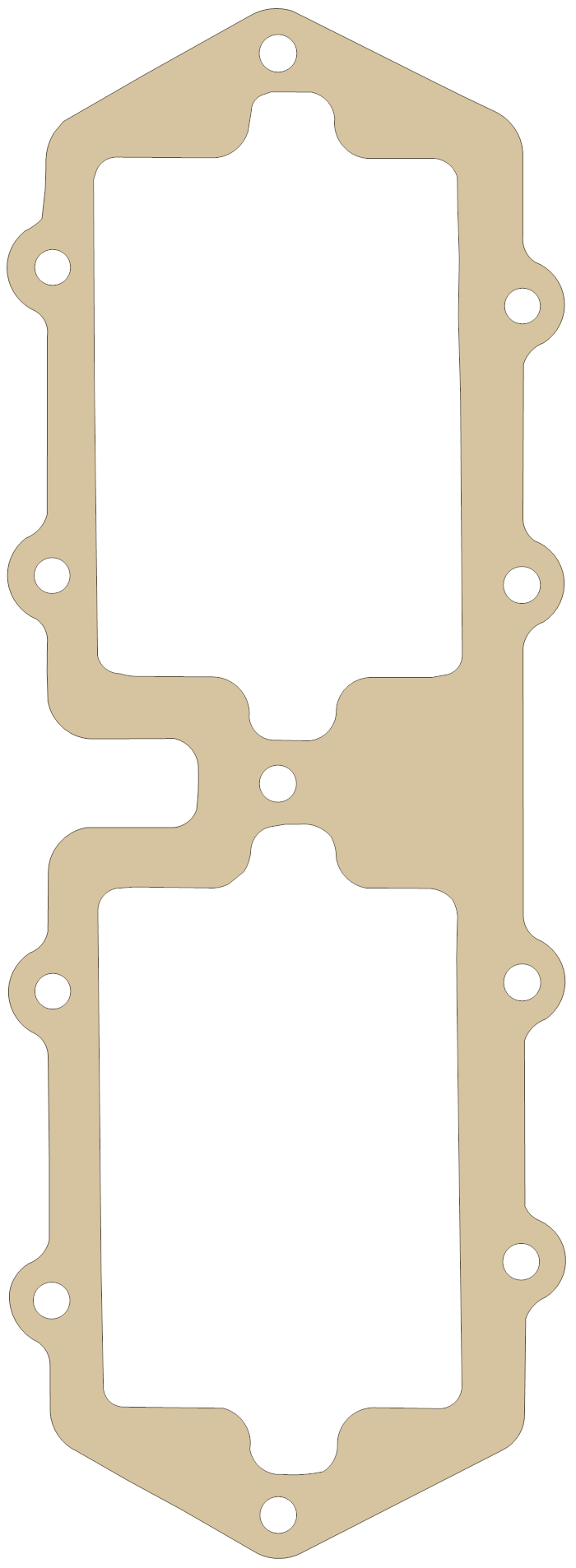 new Yamaha WaterCraft SJ701 Reed Spacer gasket outline