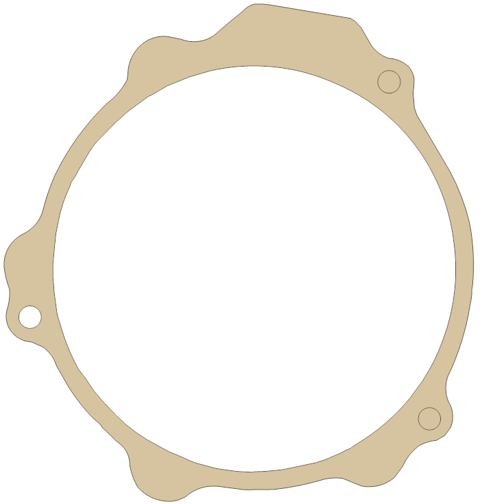new Crankcase cover gasket outline, OEM 4V5-15451-00, A material