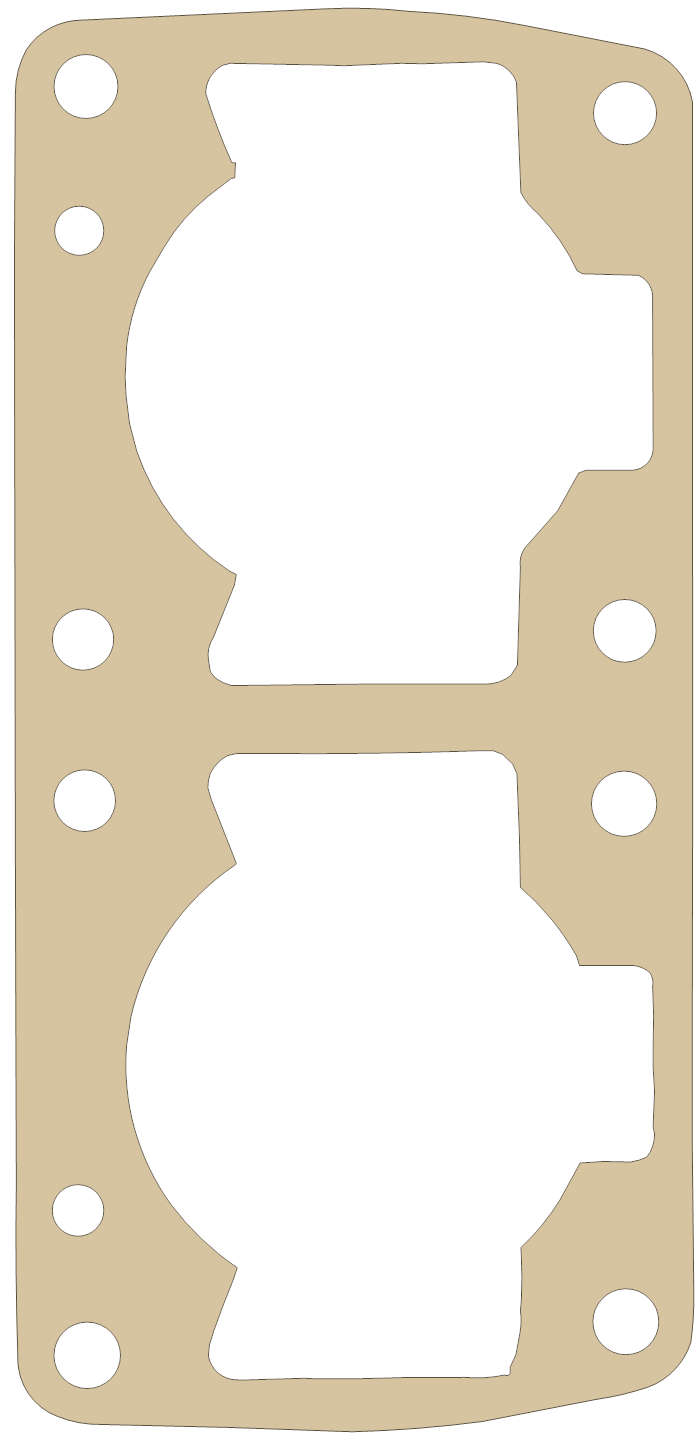 new Kawasaki JS650SX Cylinder Base gasket outline