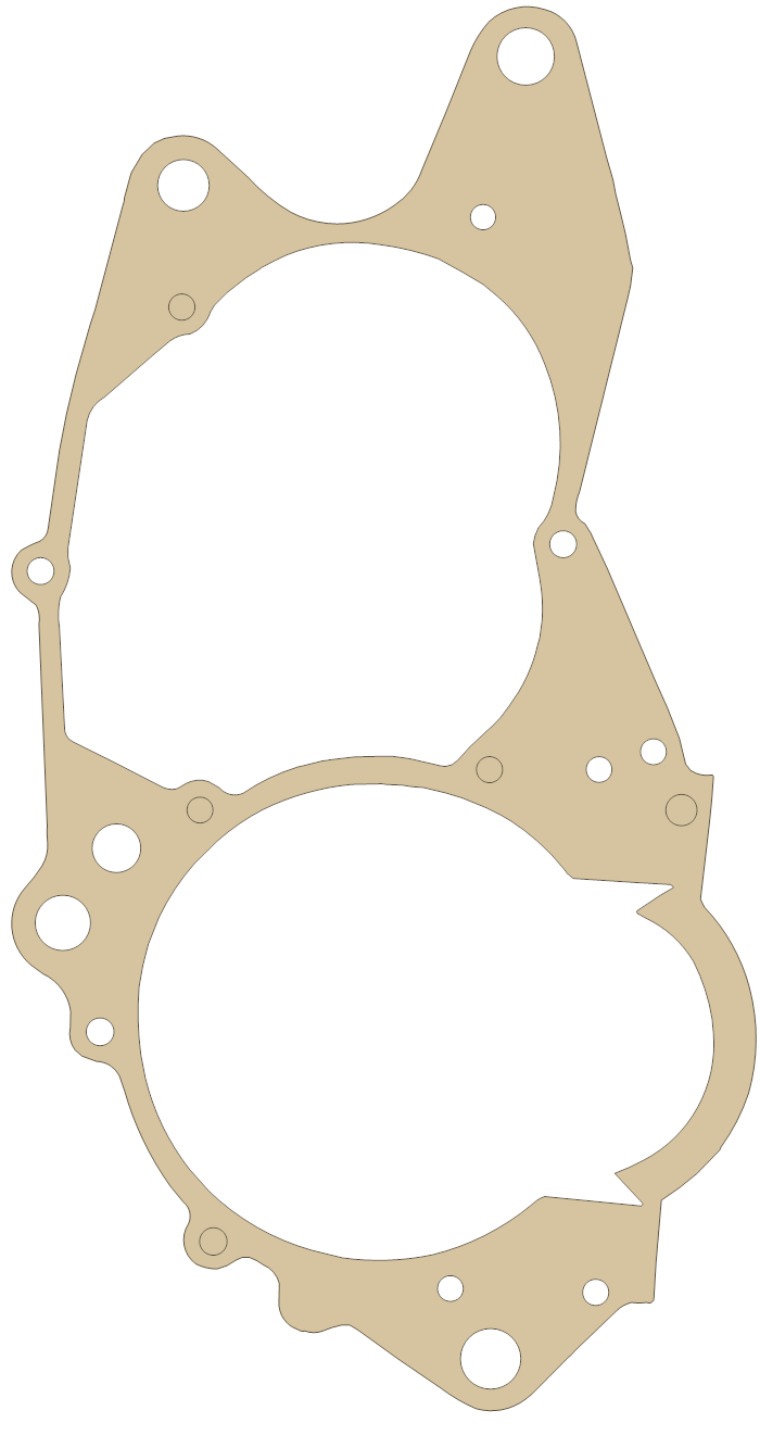 new Crankcase gasket outline, OEM 11191-KA4-700, A material