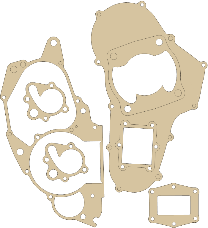 Honda TRX250R A Set gasket outline