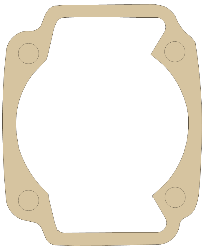 new Kawasaki Watercraft Cylinder Base gasket outline