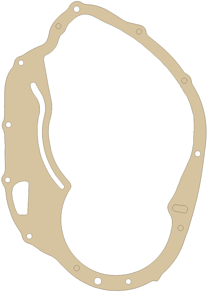 new Honda XL175 R.H. Engine Cover gasket outline