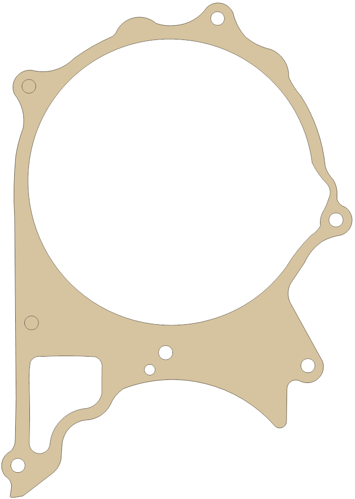 new Crankcase Cover gasket outline, OEM 1M1-15451-01, A material