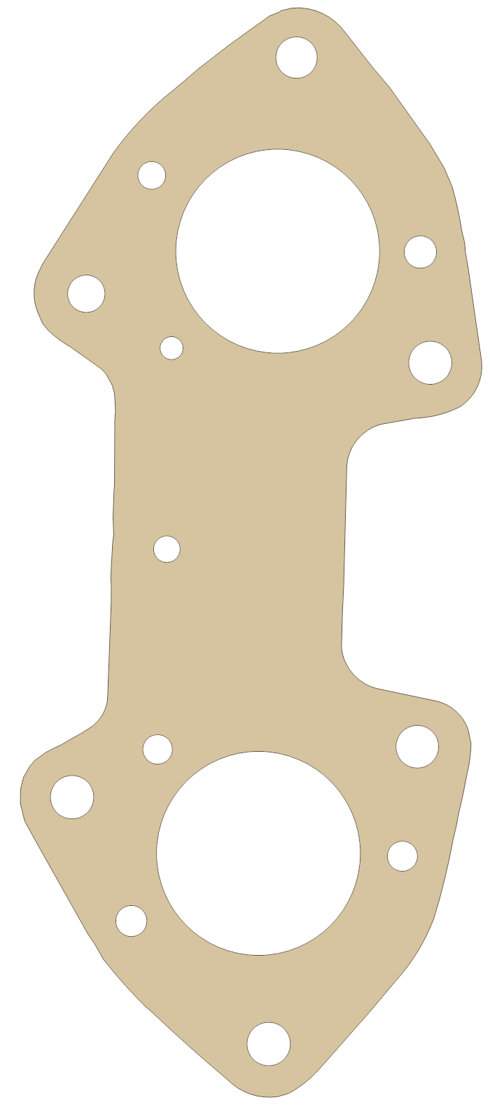 new Kawasaki JS650SX Exhaust gasket outline