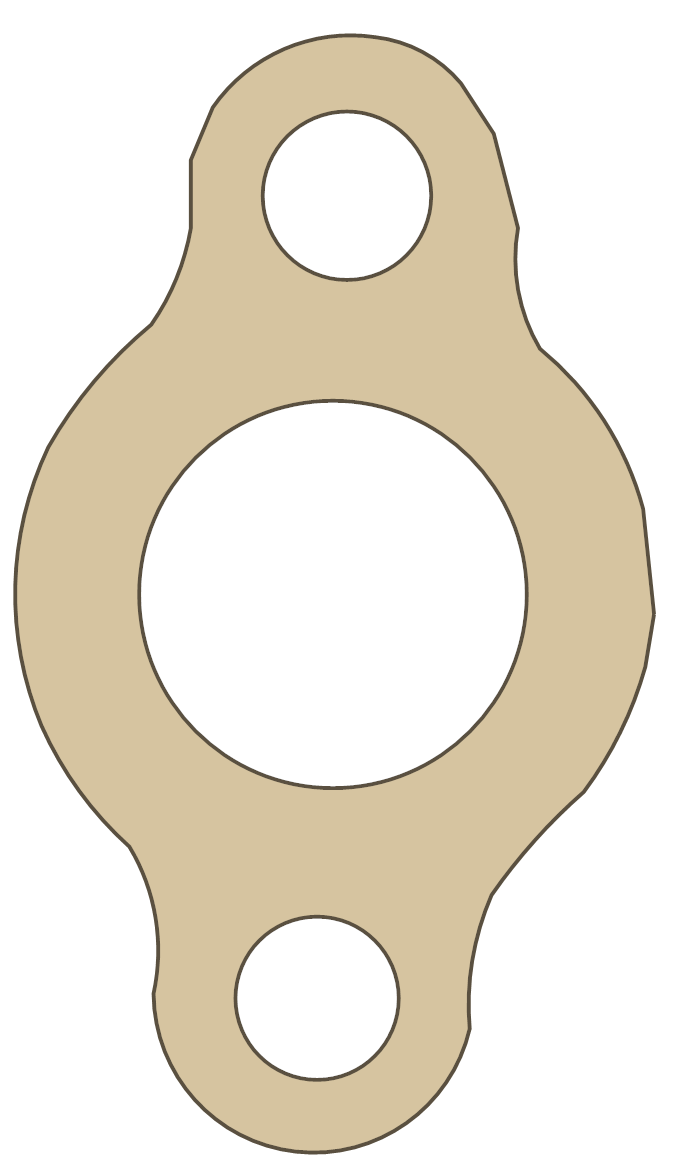 new Water Outlet Water Outlet gasket outline