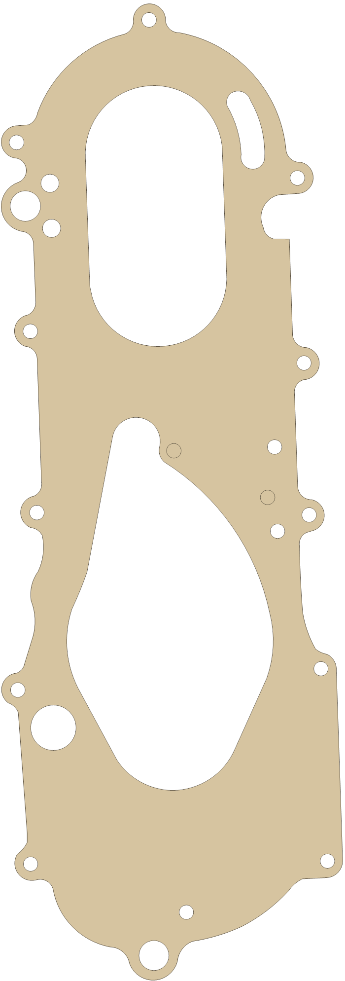 Carabella Transfer Cover gasket outline, OEM Transfer Cover, A material