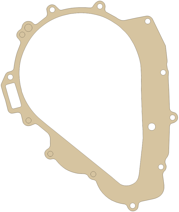 Aprilia Mille Left Side Cover gasket outline