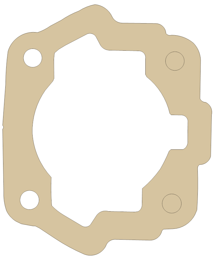 Aprilia RS50 Cylinder Base gasket outline