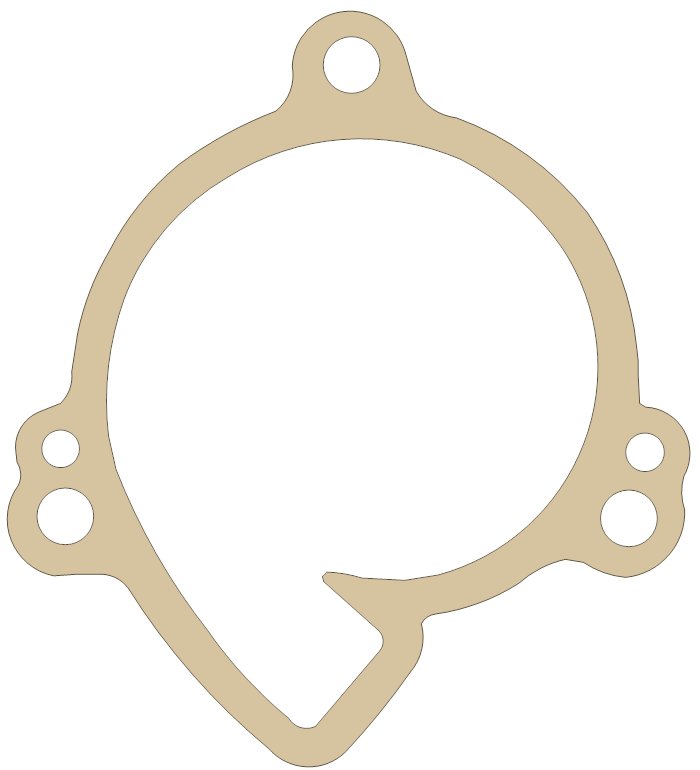 Aprilia RS125 Water Pump gasket outline
