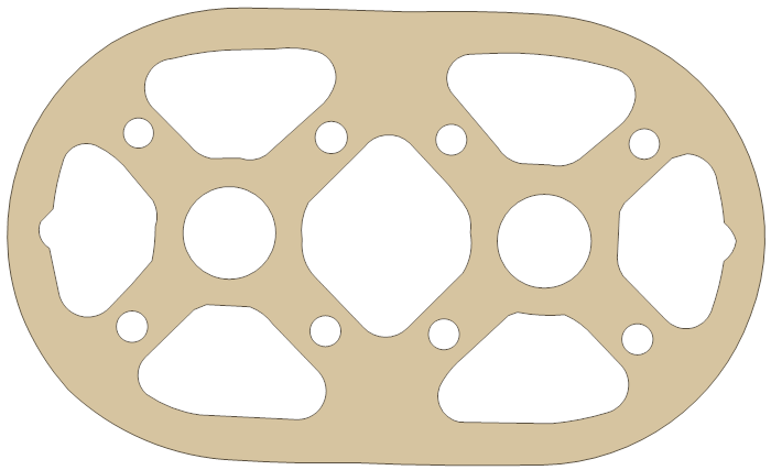 -Vintage Outboard & Marine Supply KE7 5 gasket outline