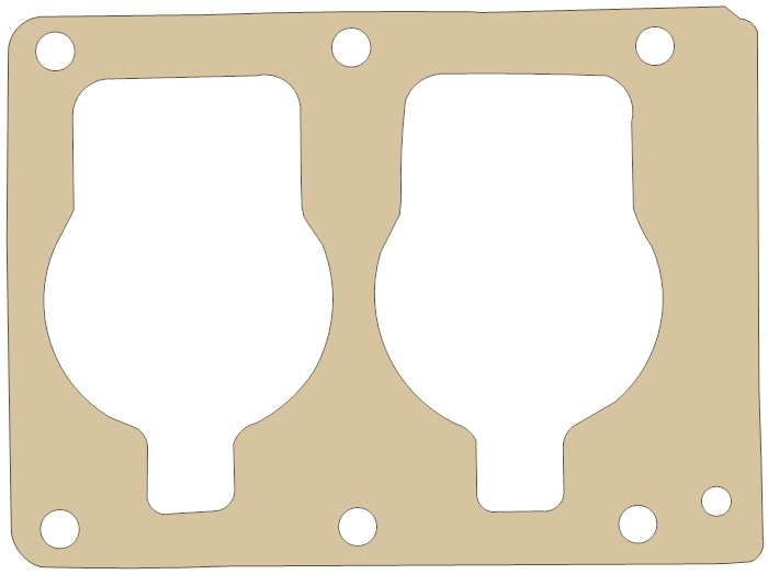 -Vintage Outboard & Marine Supply KF7 4 gasket outline