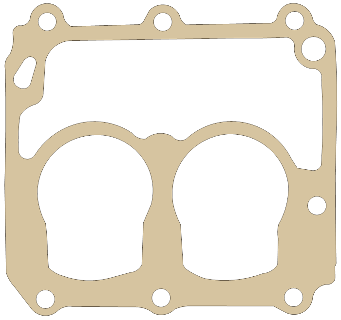 -Vintage Outboard & Marine Supply KF5 1 gasket outline