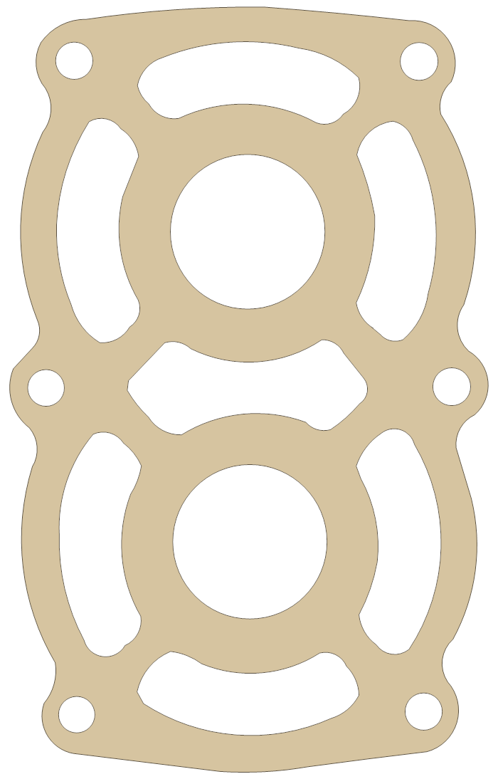 -Vintage Outboard & Marine Supply KF5 2 gasket outline