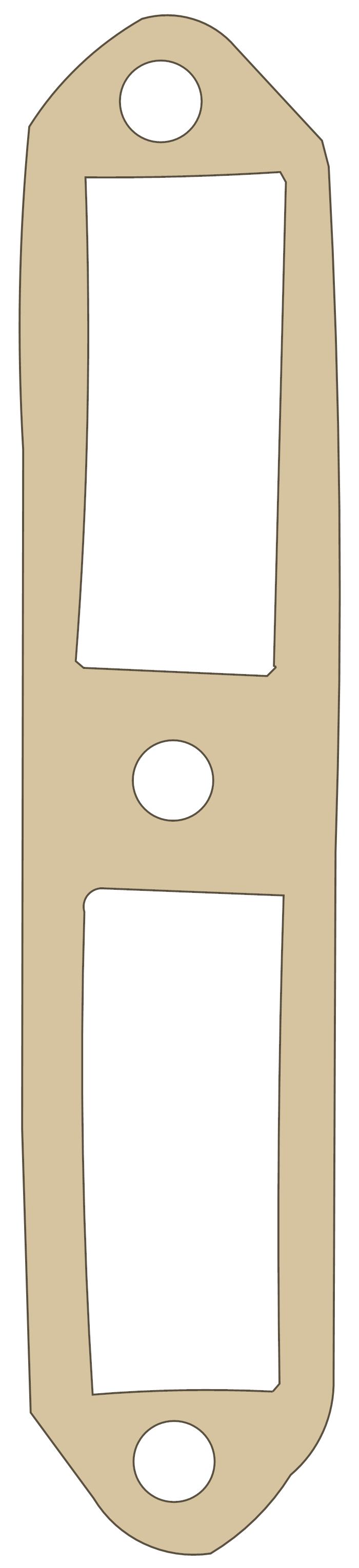 -Vintage Outboard & Marine Supply KF5 4 gasket outline