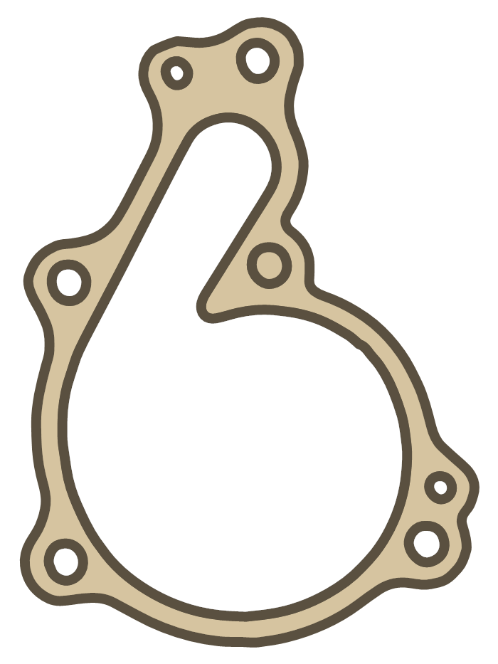 Yamaha YZ 125 Housing Cover Gasket gasket outline