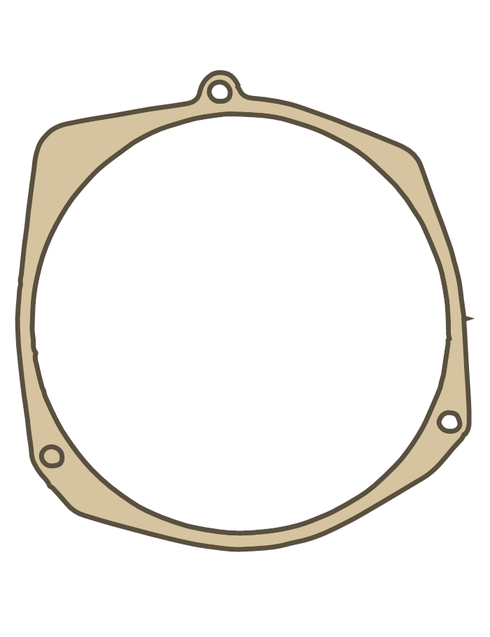 Kawasaki Recoil Starter Gasket gasket outline, OEM 11060-1554, A material
