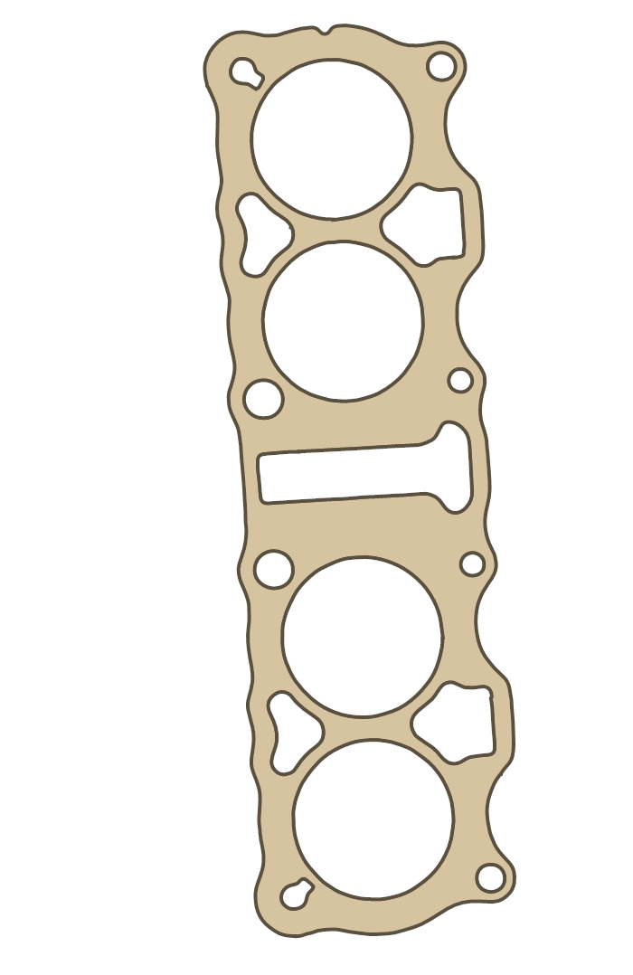 Honda Cylinder gasket outline, OEM 12191-300-030, A material