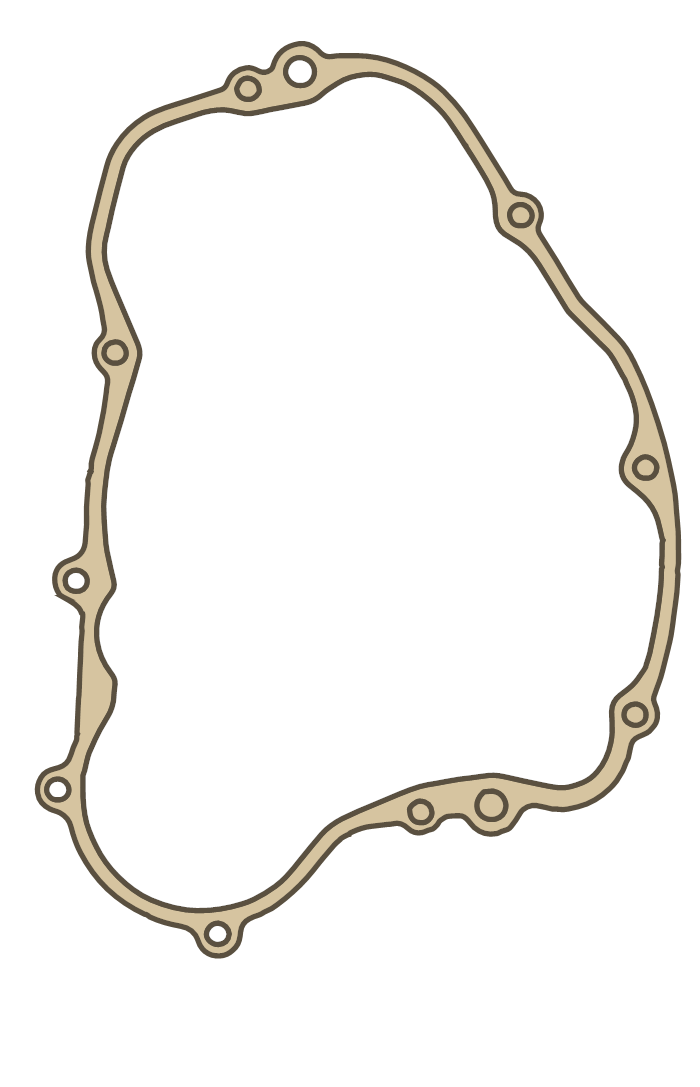 Kawasaki KDX 220  GASKET,CLUTCH COVER gasket outline