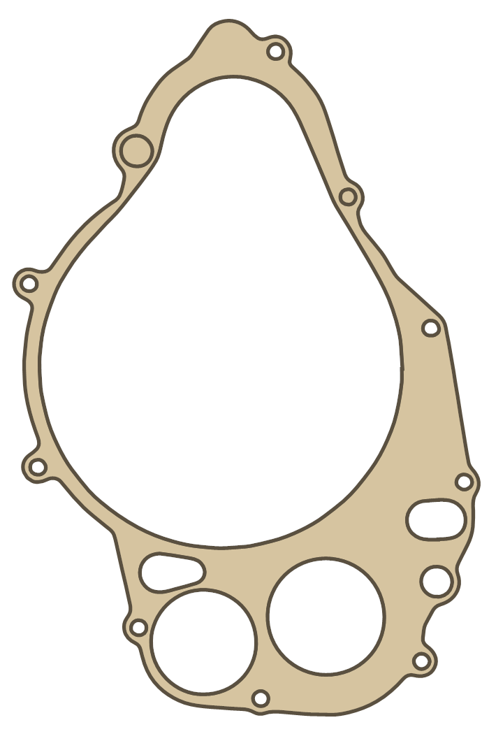 Suzuki CLUTCH COVER GASKET  gasket outline, OEM 11482-30002, A material