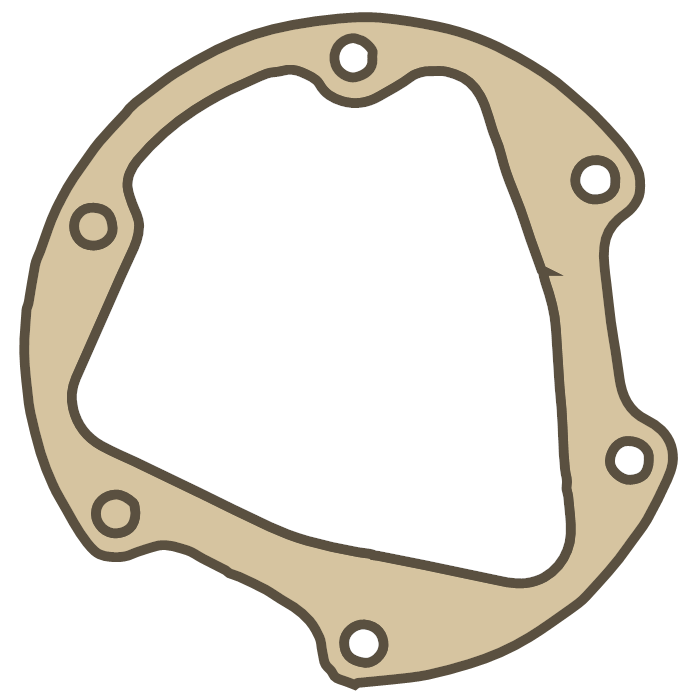 Suzuki Clutch Release Cap gasket outline, OEM 11495-04410, A material