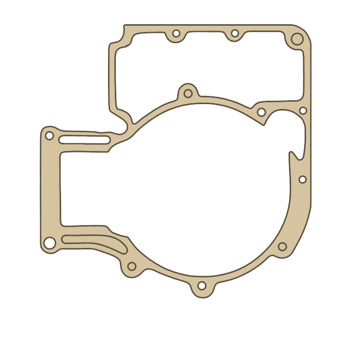 Royal Enfield GASKET, CRANKCASE JOINT gasket outline, OEM 144618