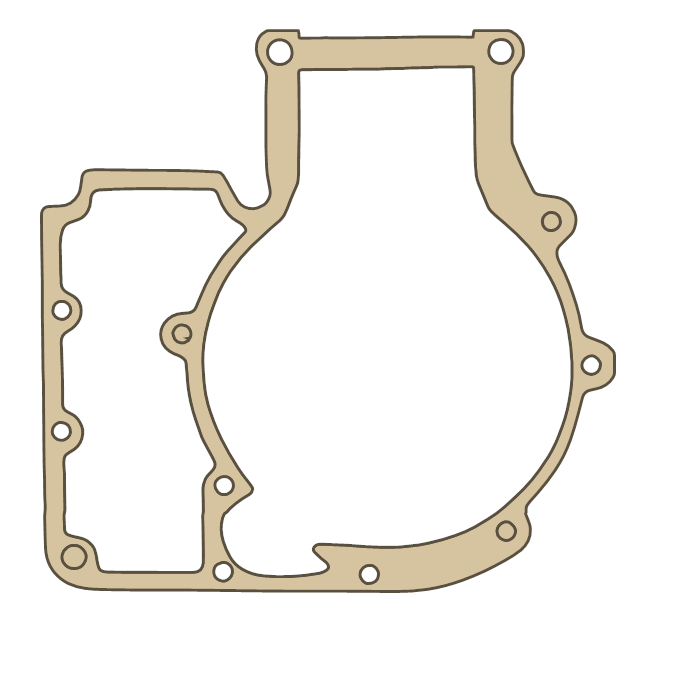 Royal Enfield Bullet 500 CRANK CASE GASKET gasket outline