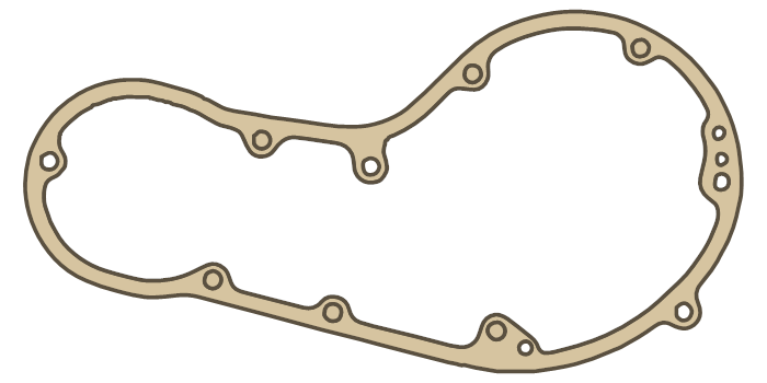 Royal Enfield Bullet 500 TIMING COVER GASKET gasket outline