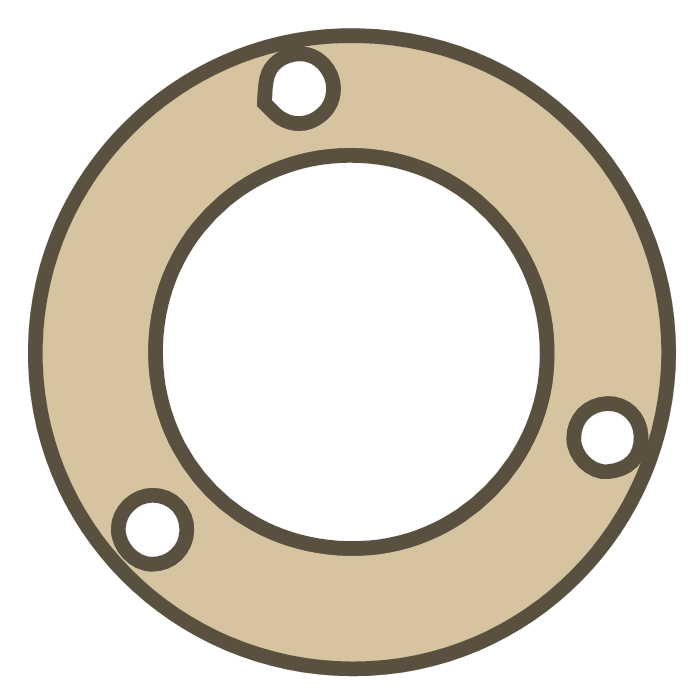 Royal Enfield Bullet 535 DIST. FLNG. GASKET gasket outline