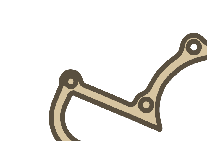 Polaris Water Pump Gasket gasket outline, OEM 3085794, A material