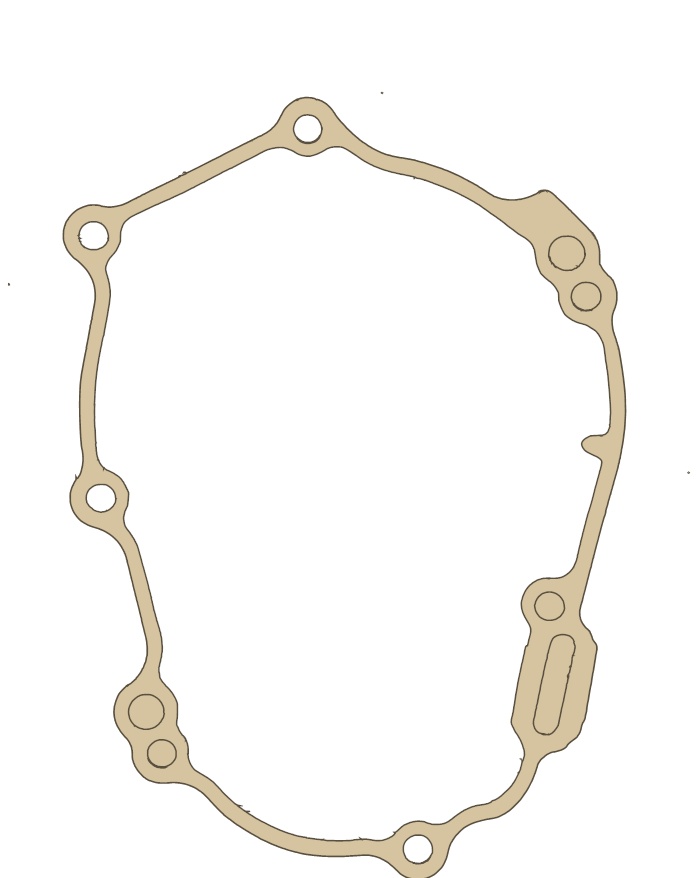 Yamaha Generator Side gasket outline, OEM B7B-15451-00, A material