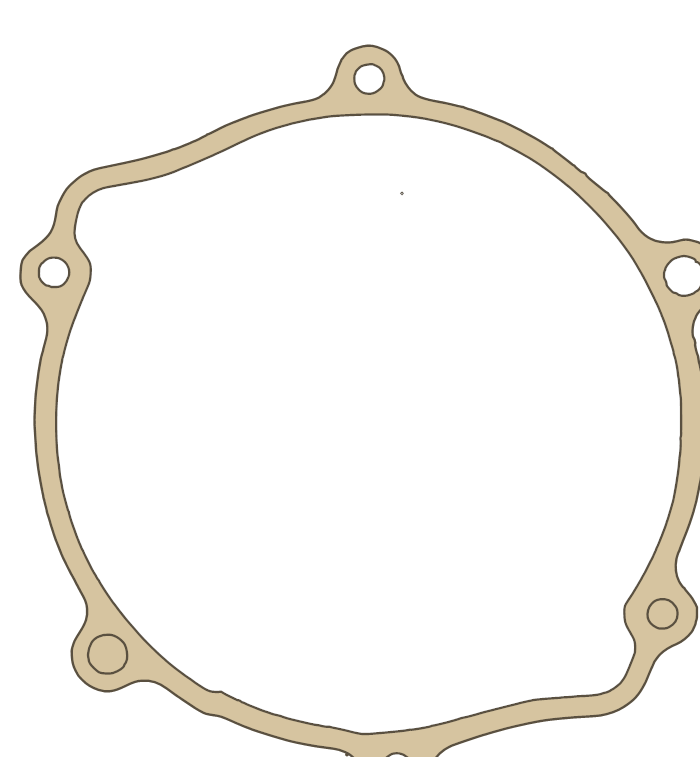 Yamaha YZ 65 85 CRANKCASE COVER gasket outline
