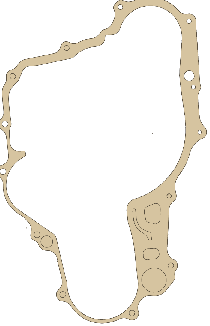 Suzuki CRANKCASE COVER GASKET gasket outline, OEM 1SL-15462-00-00, A material