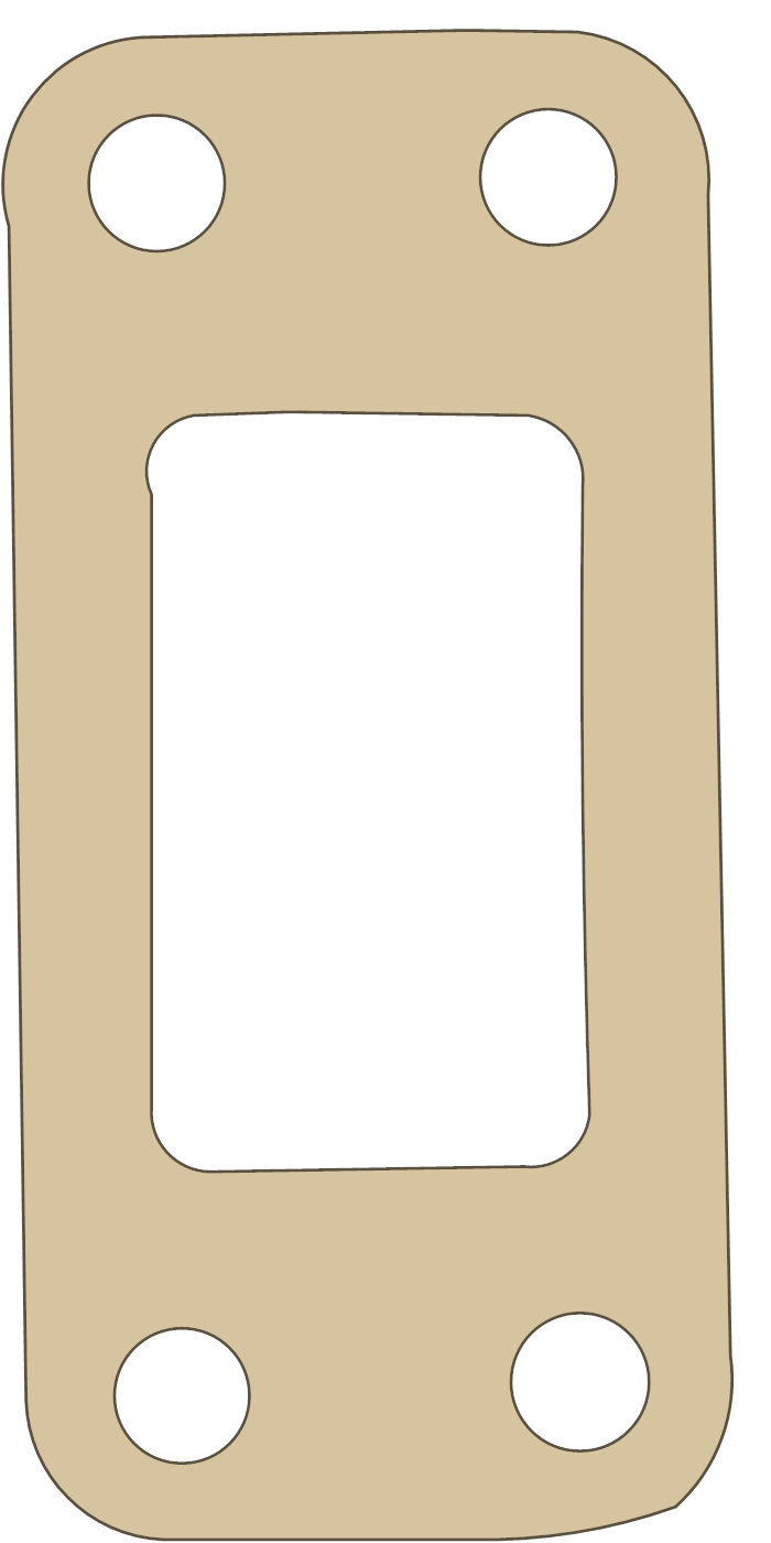 Hodaka Super Rat 100 5 gasket outline