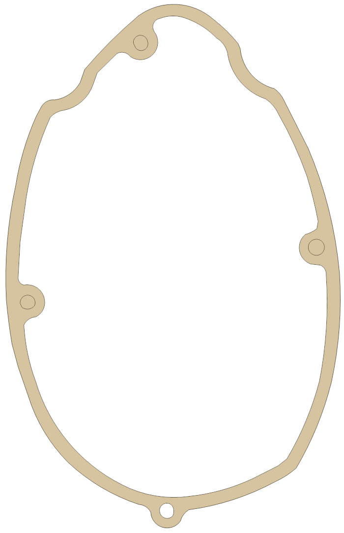 Hodaka Super Rat 1 gasket outline