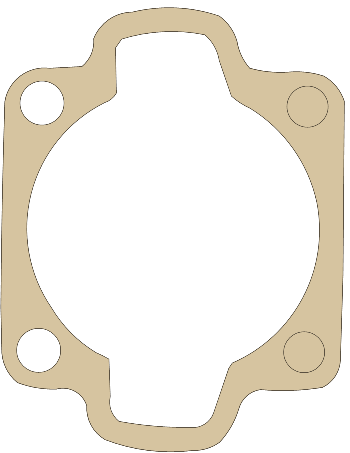 Hodaka Super Rat 2 gasket outline