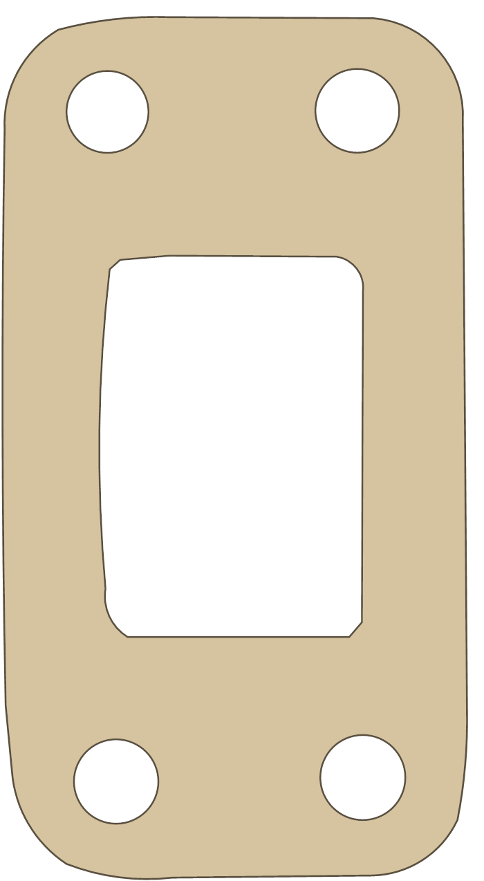 Hodaka Super Rat 3 gasket outline