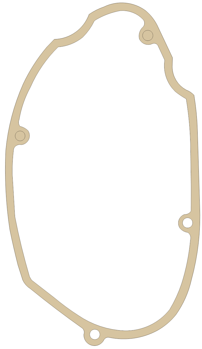 Hodaka Wombat 1 gasket outline