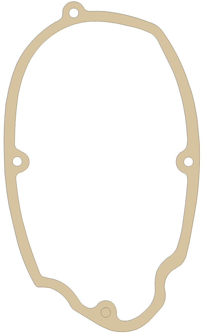 Hodaka 125 Combat Wombat Cover gasket outline