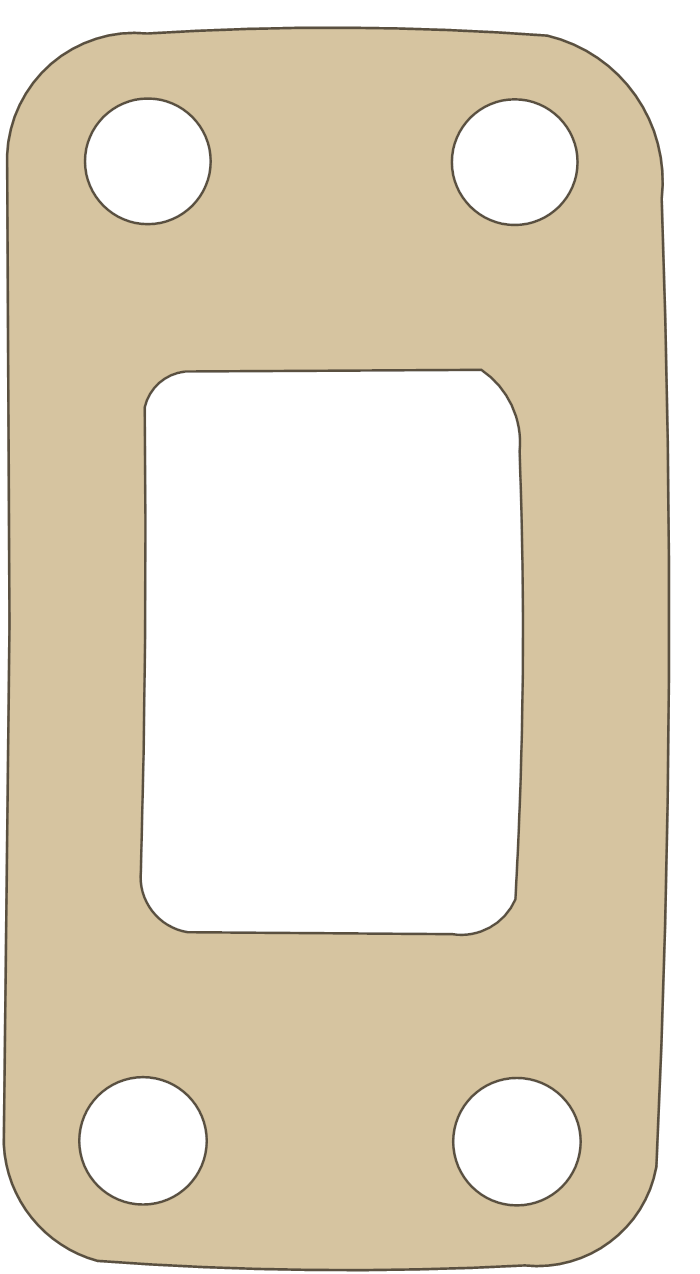 Hodaka Wombat 4 gasket outline