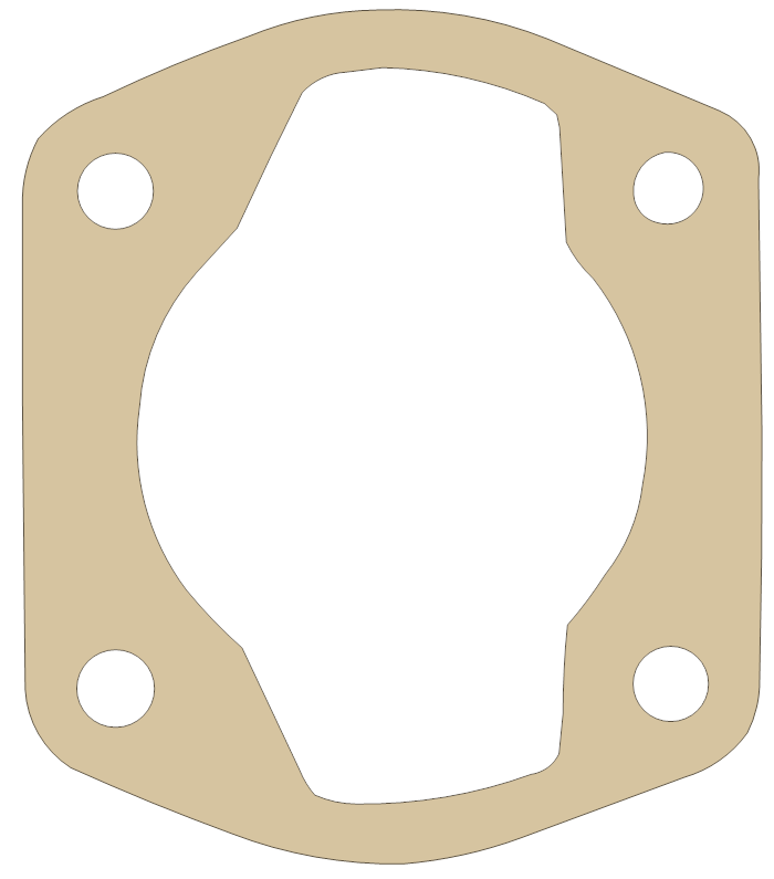Hodaka 250 2 gasket outline