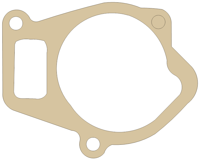 Husaberg 470 Water Pump gasket outline