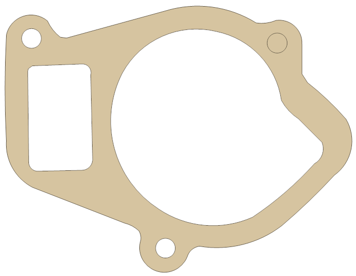Husaberg Water Pump gasket outline, OEM 20004901, A material