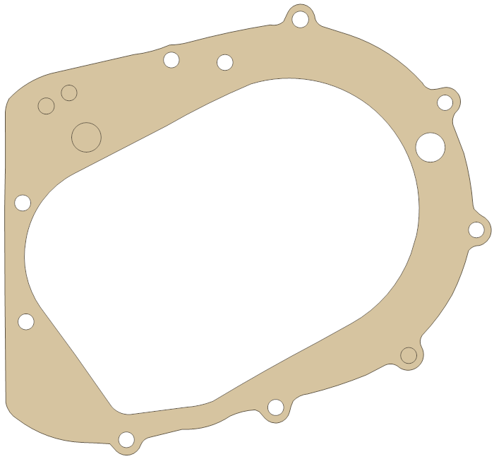 Suzuki Starter Gear Cover gasket outline, OEM 11485-31000, A material