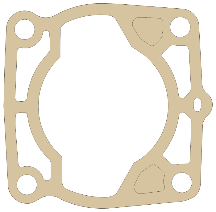 Suzuki GT550 Cylinder Base gasket outline