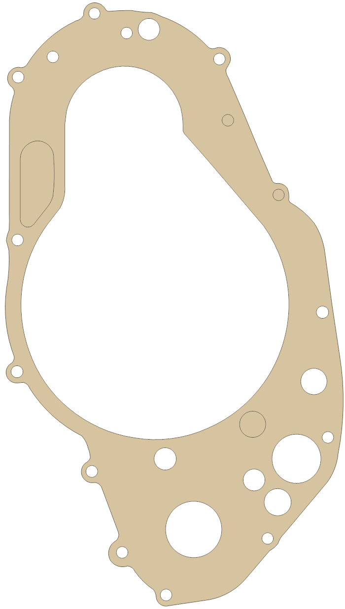 Suzuki GT550 Clutch Cover gasket outline