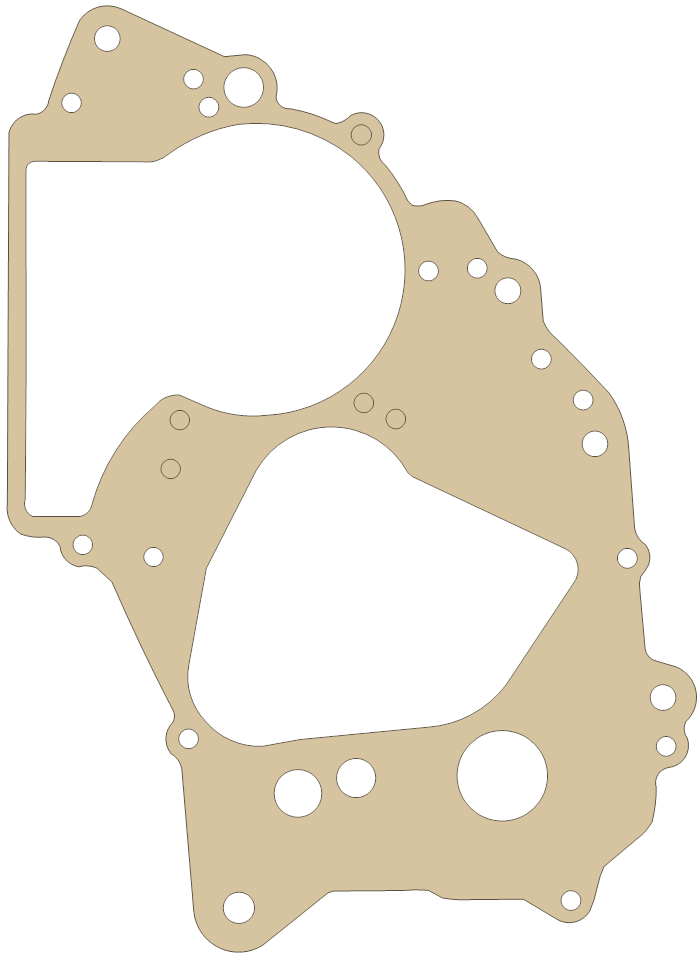 Suzuki DS185 Crankcase gasket outline
